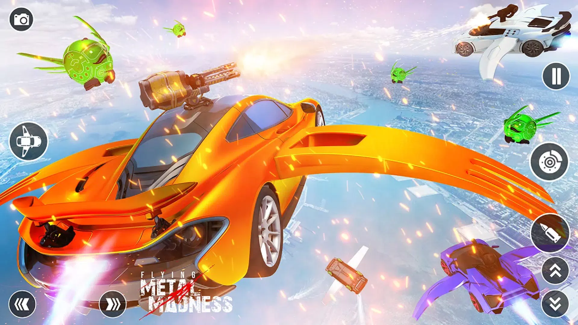 Flying Car Robot Shooting Game 螢幕截圖 2