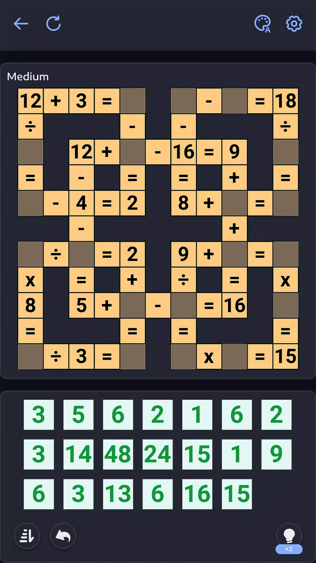 Crossmath - Math Puzzle Games Captura de tela 1