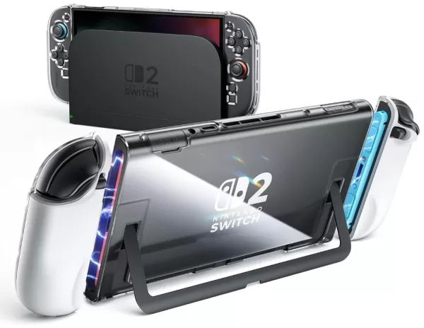 JSAUX Dockable Case for Nintendo Switch 2 - PC+TPU Grip Protective Cover