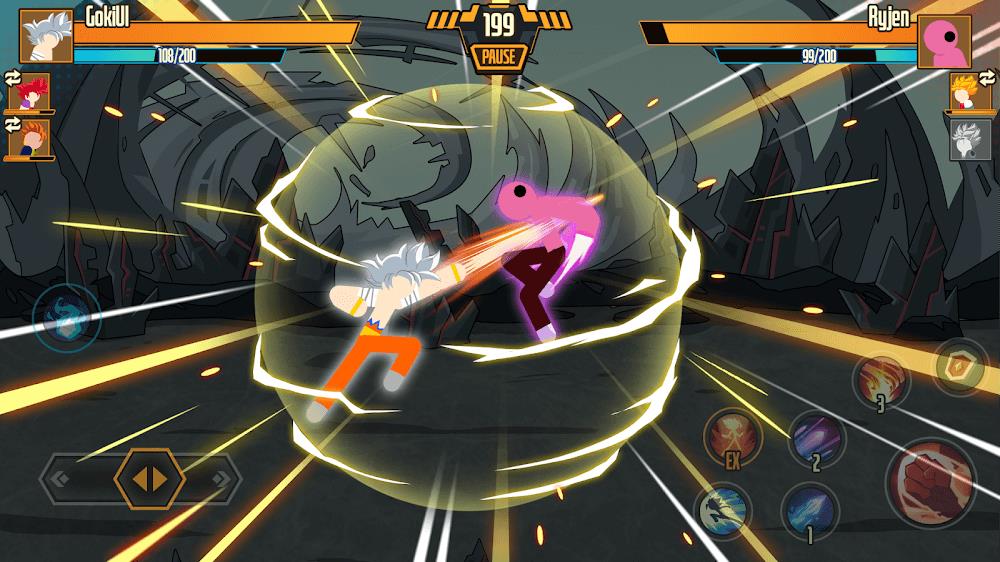Stickman Dragon Fight - Super 螢幕截圖 0
