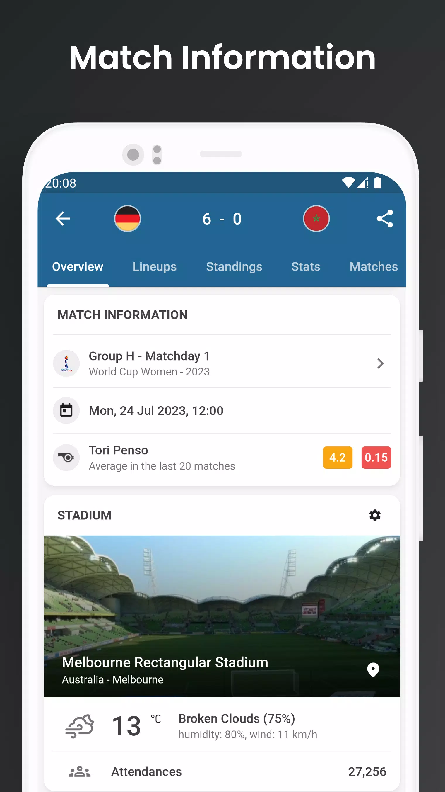 Footba11 - Soccer Live Scores Captura de pantalla 2