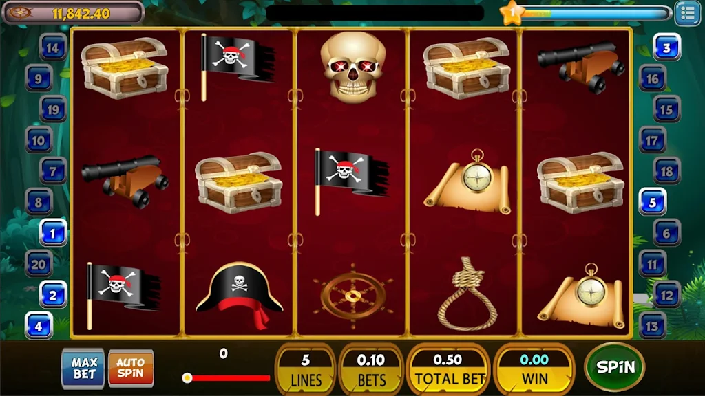 Pirates Slot Machine Treasure Spins 螢幕截圖 1