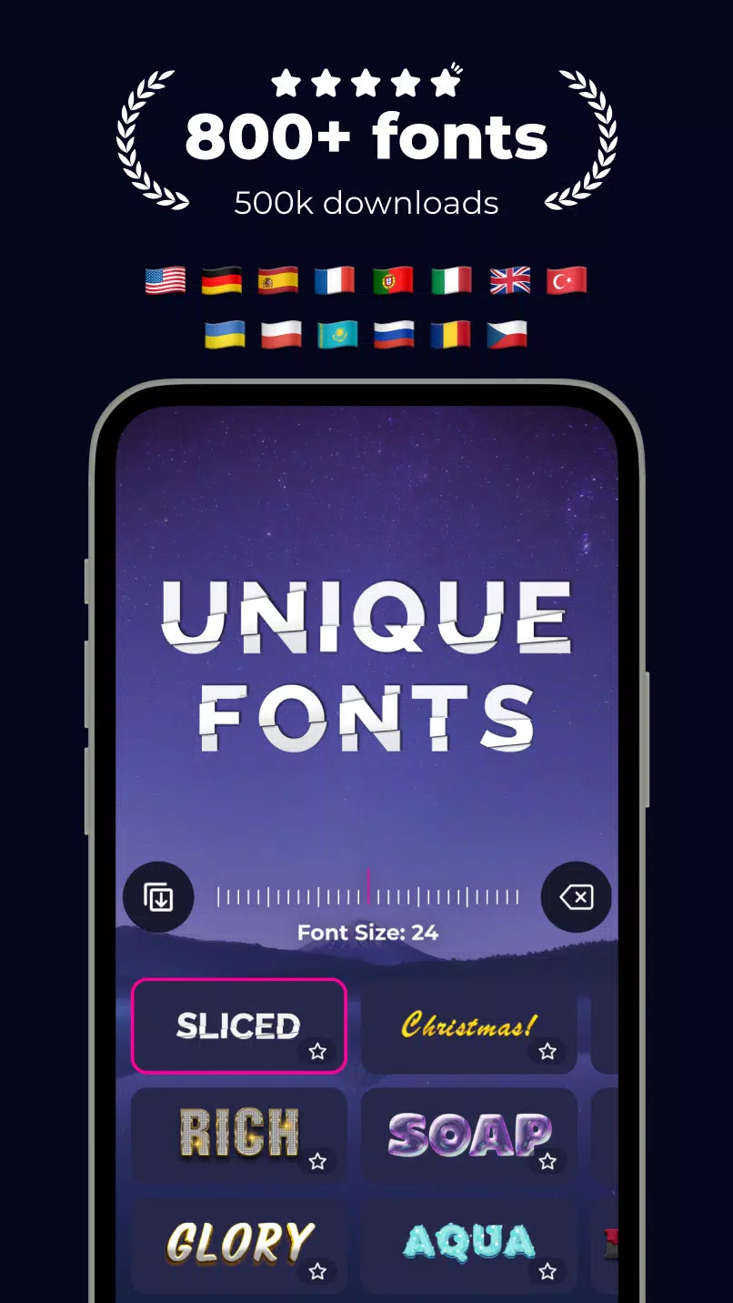 Fonts & Stickers. Add text スクリーンショット 3