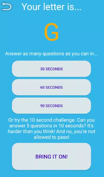 One Letter Quiz Zrzut ekranu 0