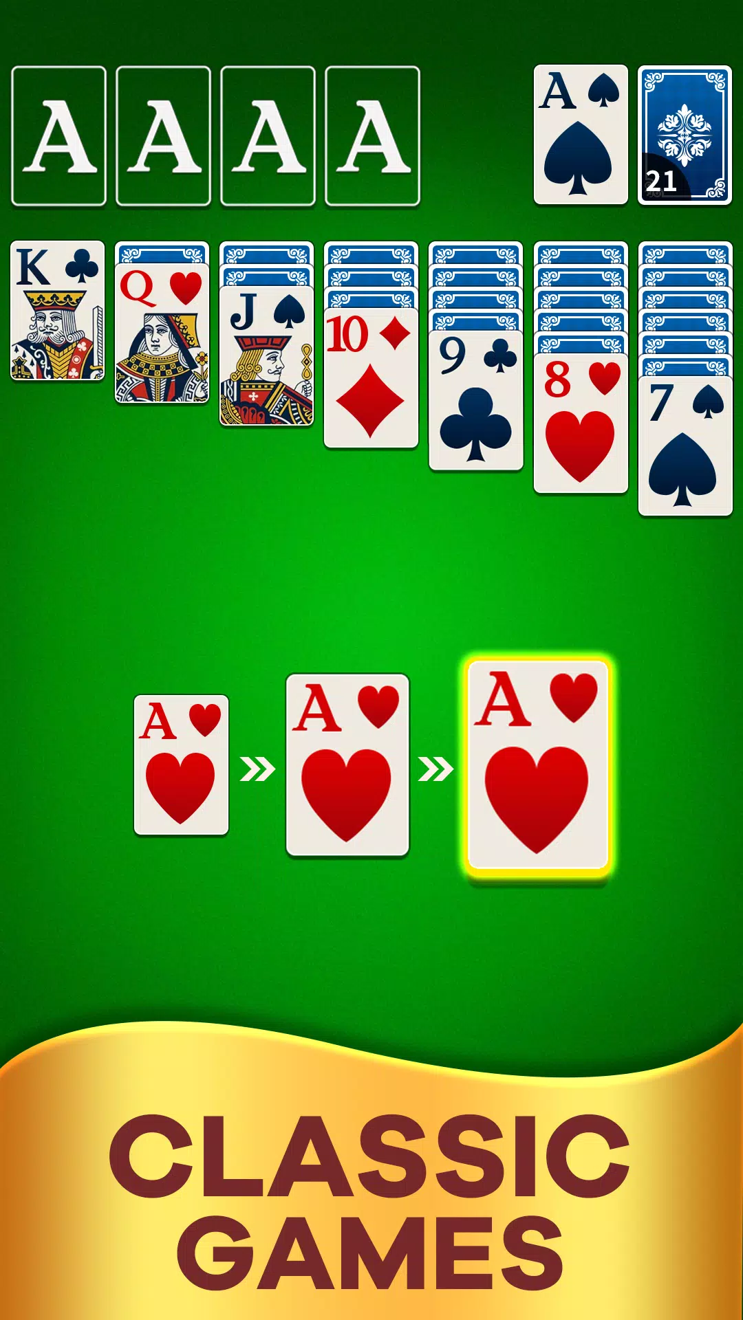 Classic Klondike Solitaire 스크린샷 1