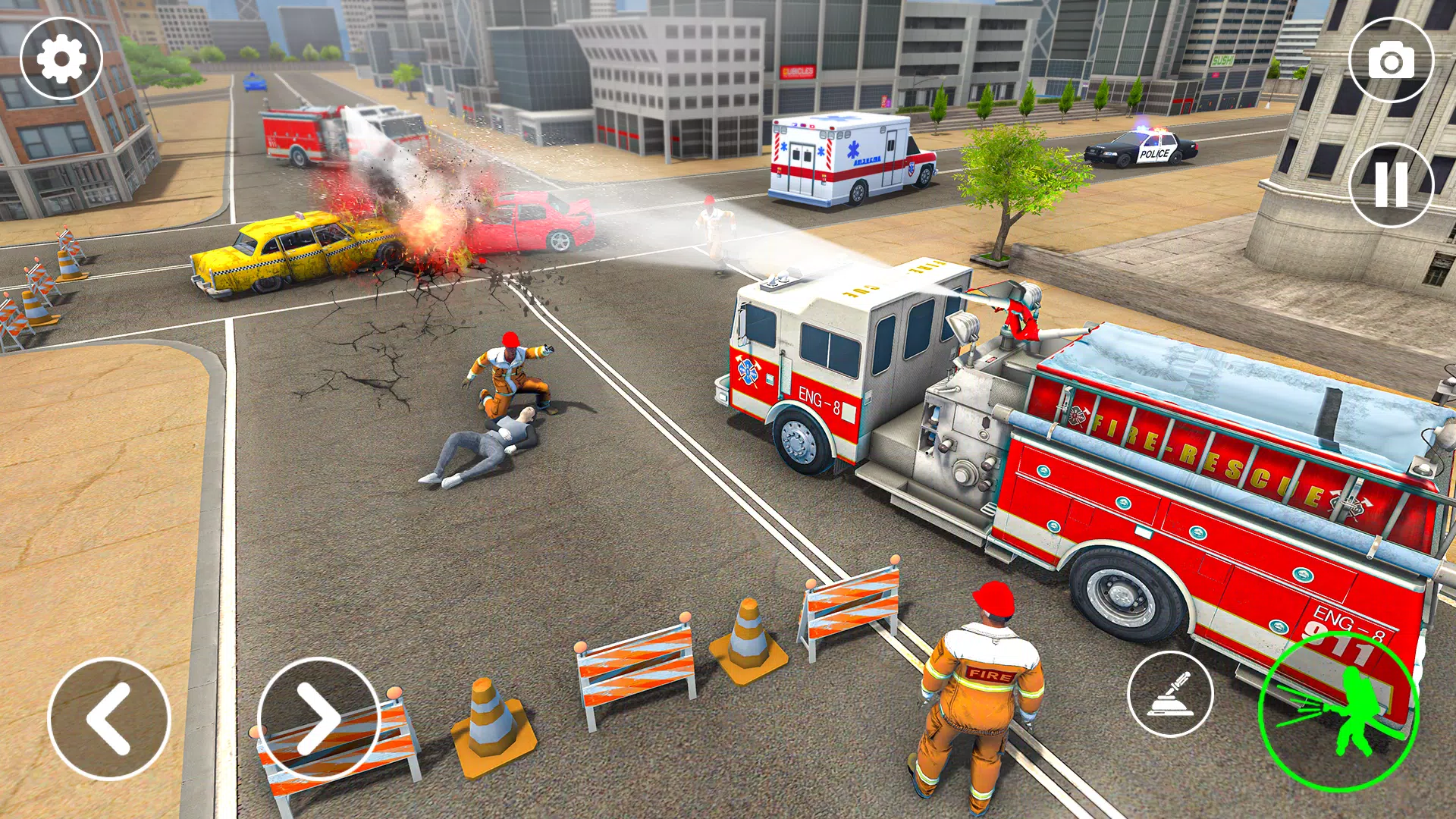 Fire Truck Rescue: Truck Games ဖန်သားပြင်ဓာတ်ပုံ 1