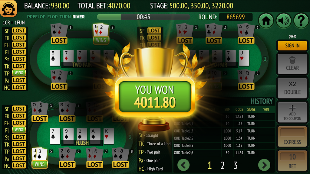 Bet on Poker Captura de tela 3