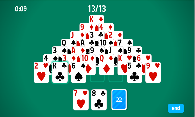 Pyramid Solitaire HD card game 스크린샷 1