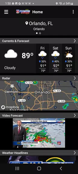 News 6 Pinpoint Weather - WKMG ဖန်သားပြင်ဓာတ်ပုံ 0