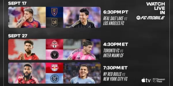 EA Sports FC Mobile 九月將直播三場 MLS 賽事