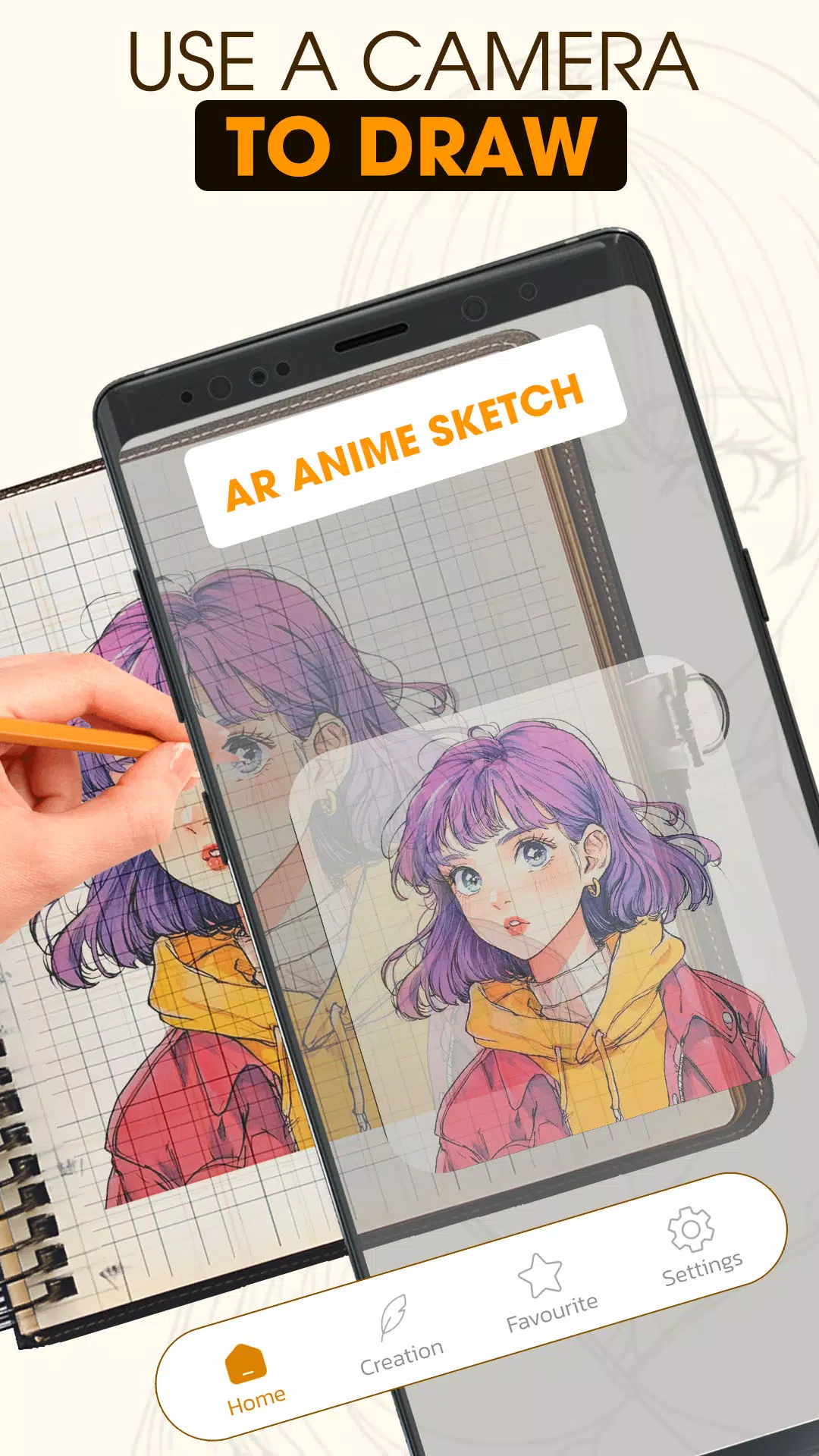 AR Anime Sketch: Trace & Draw Schermafbeelding 1