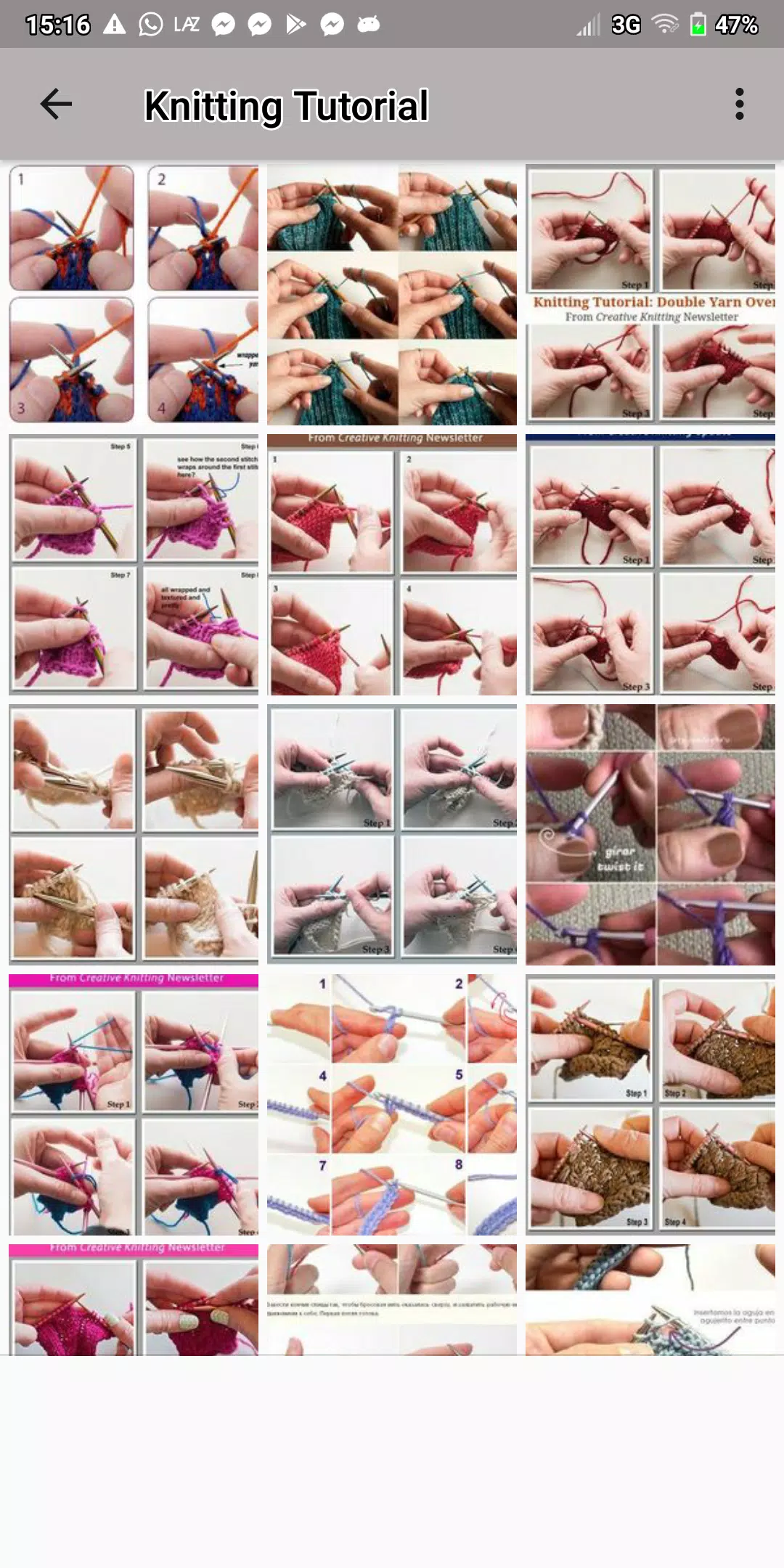 Knitting Tutorial Ekran Görüntüsü 2