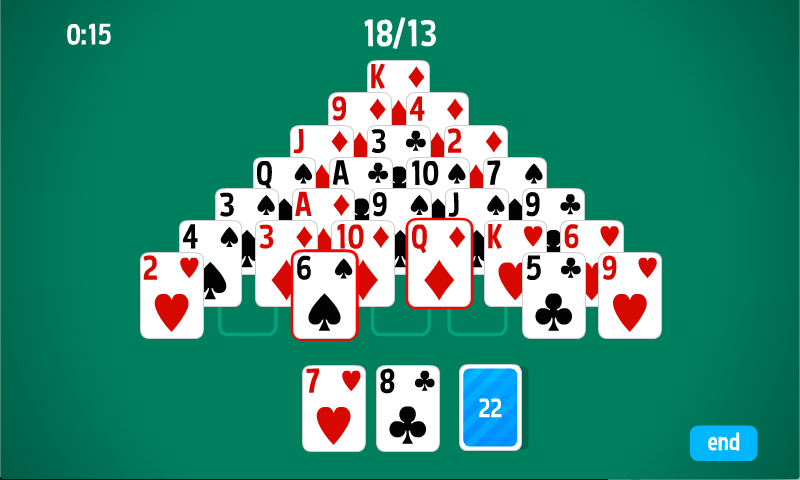 Pyramid Solitaire HD card game 스크린샷 3