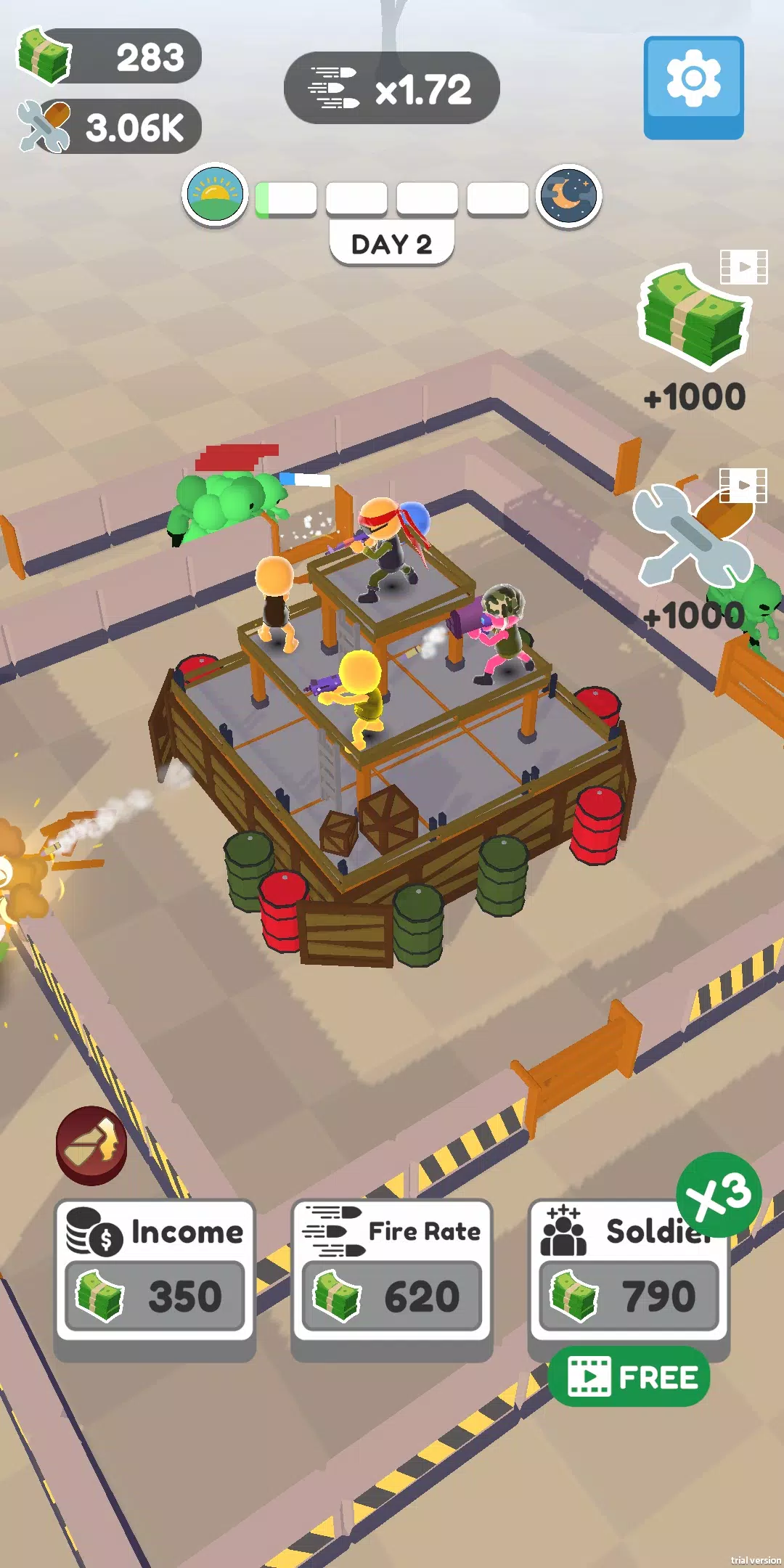 Defend City Merge Shoot Idle Скриншот 3