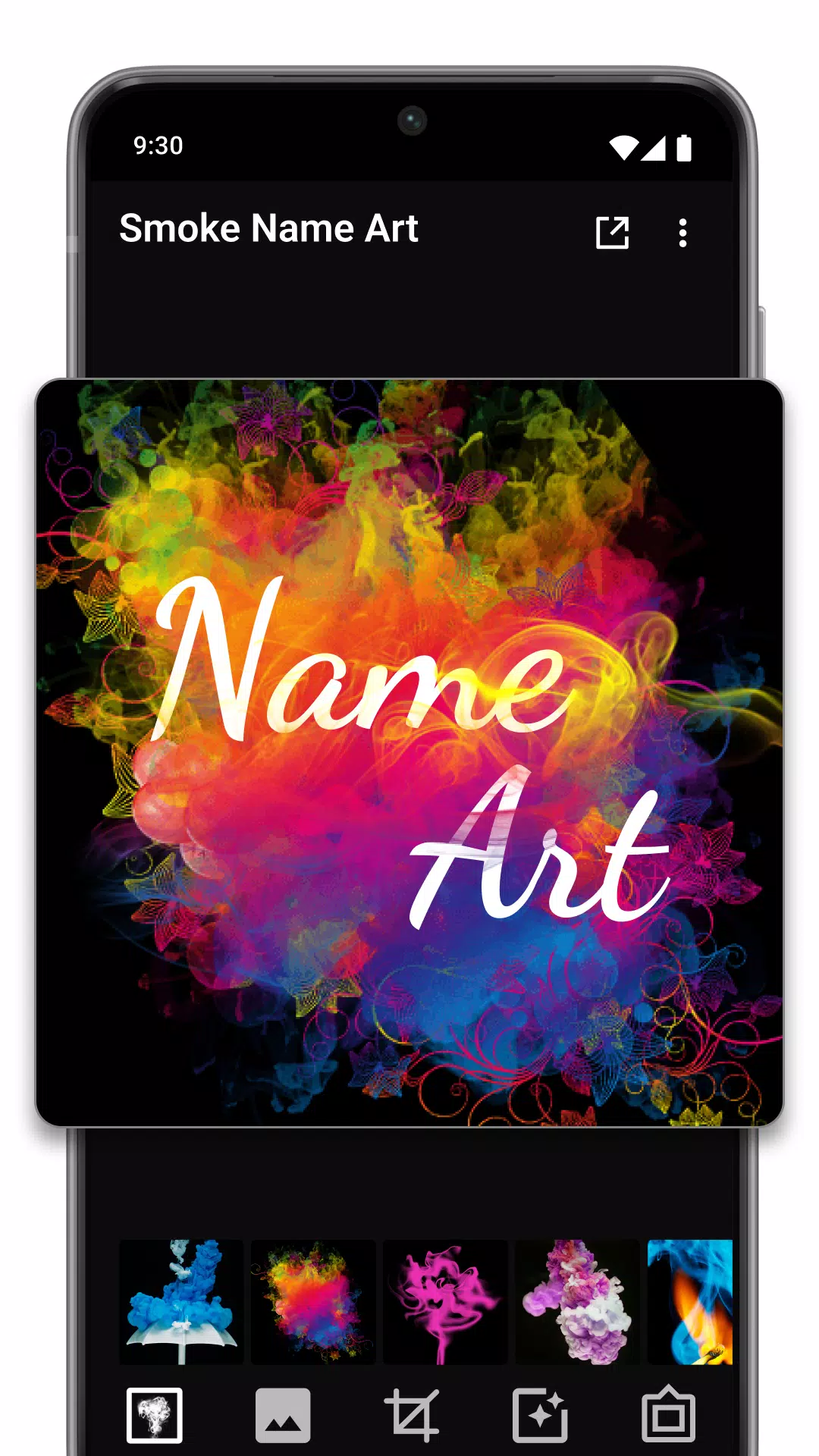 Smoke Name Art Maker স্ক্রিনশট 3