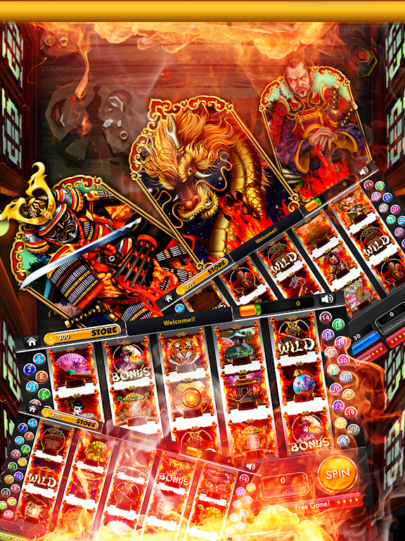 Blazing Samurai Slots – Free Captura de pantalla 0