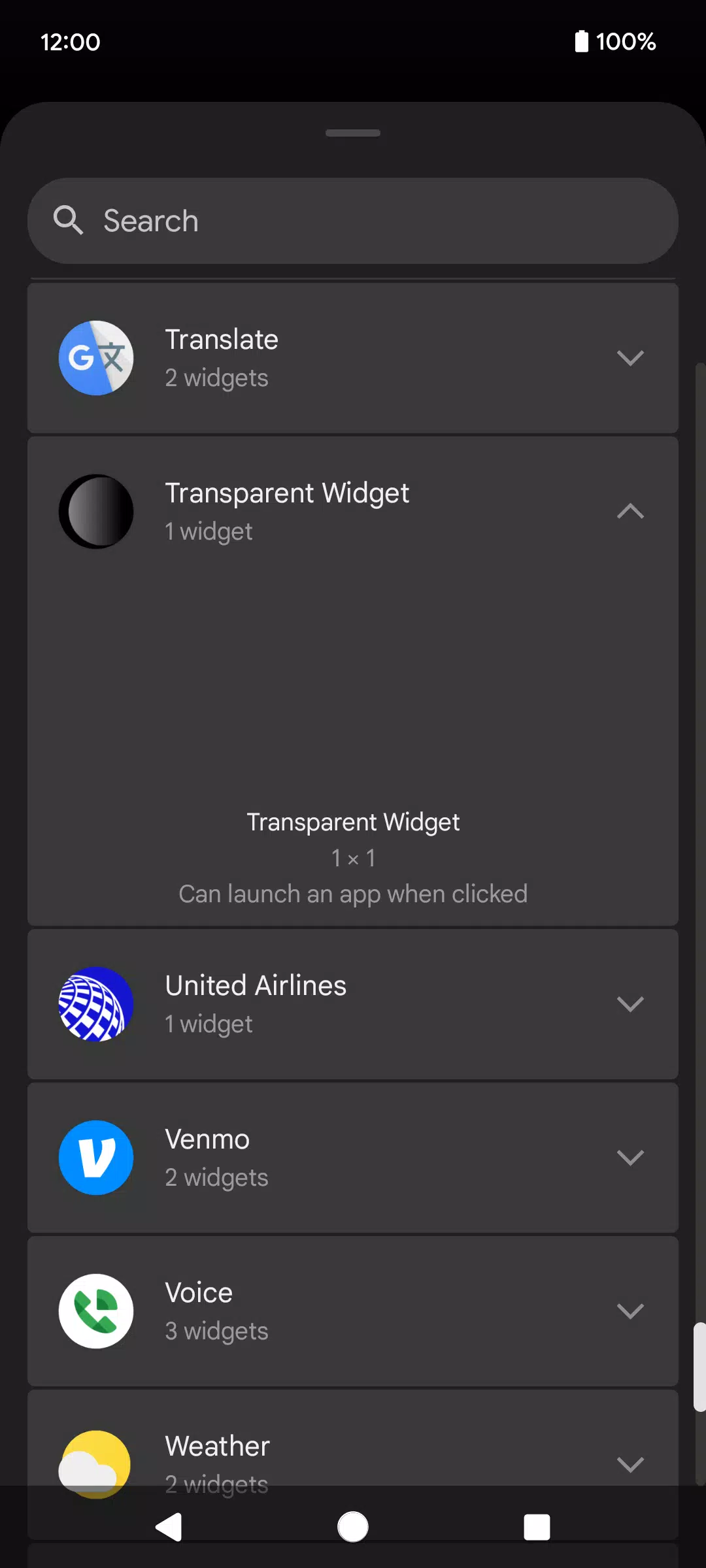 Transparent Widget 스크린샷 0