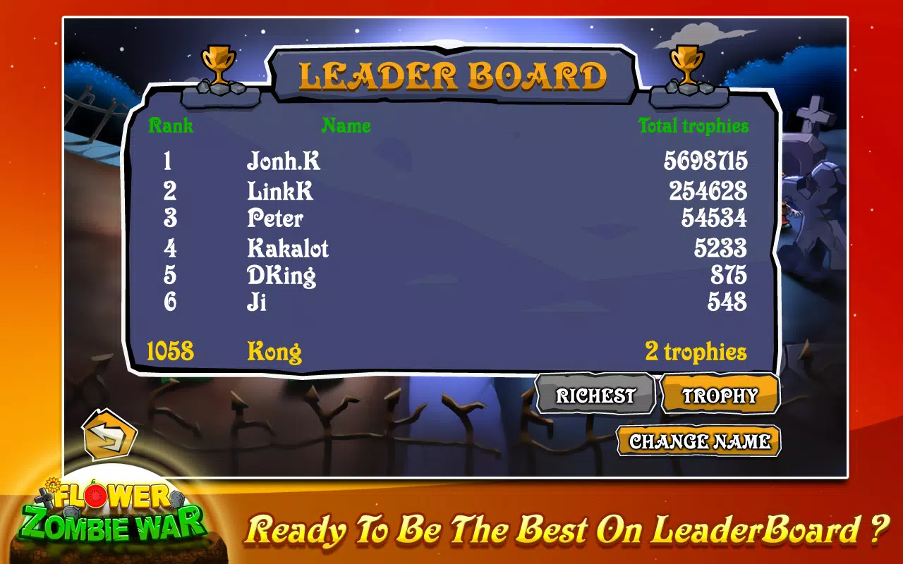 Flower Zombie War 스크린샷 3