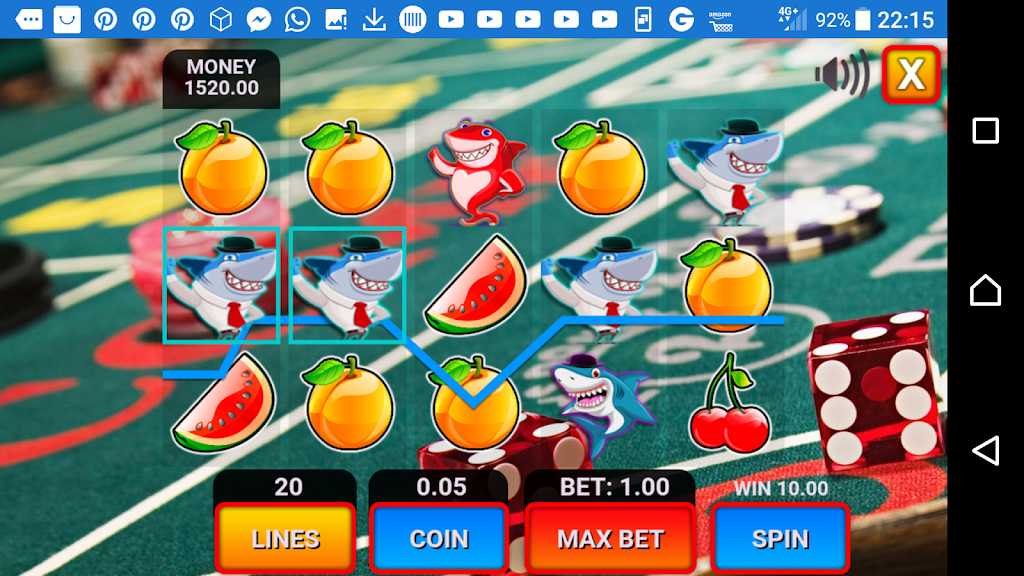 shark fruit casino slots machines ภาพหน้าจอ 1