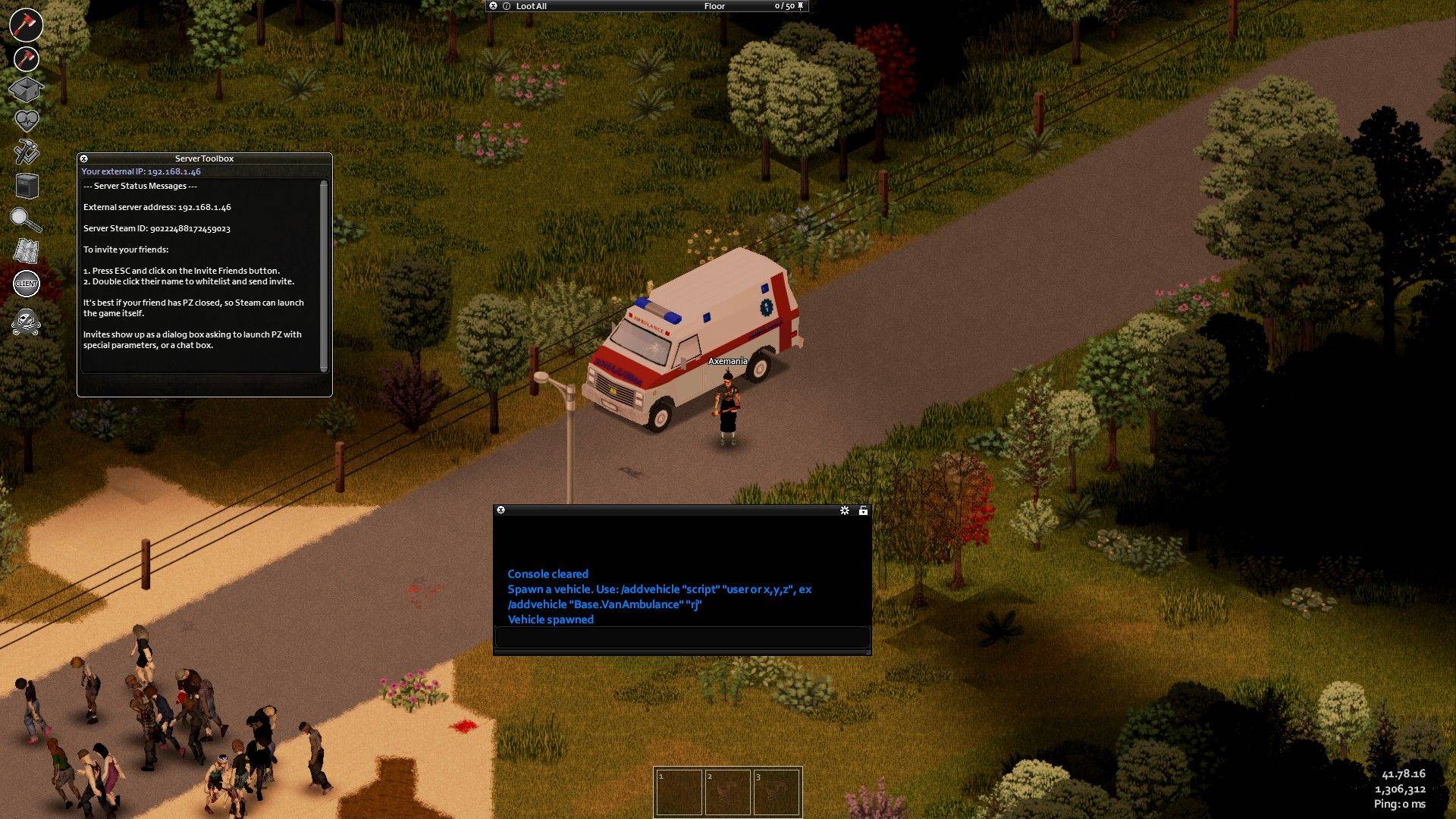 Project Zomboid Admin Command Access