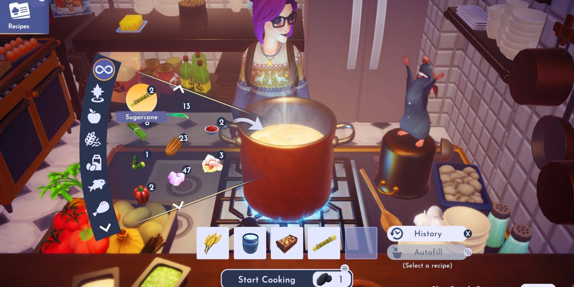 Ingredients for Nutmeg Cookies in Disney Dreamlight Valley