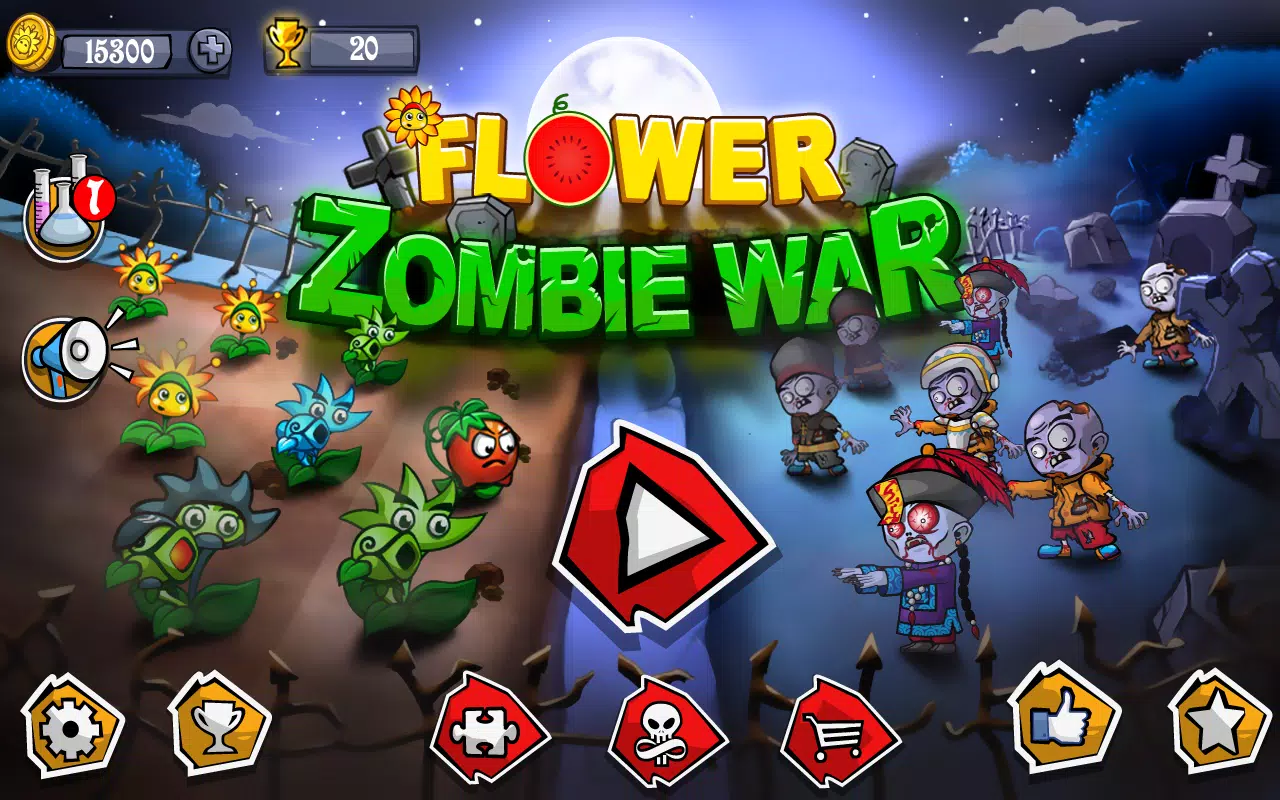 Flower Zombie War 스크린샷 0