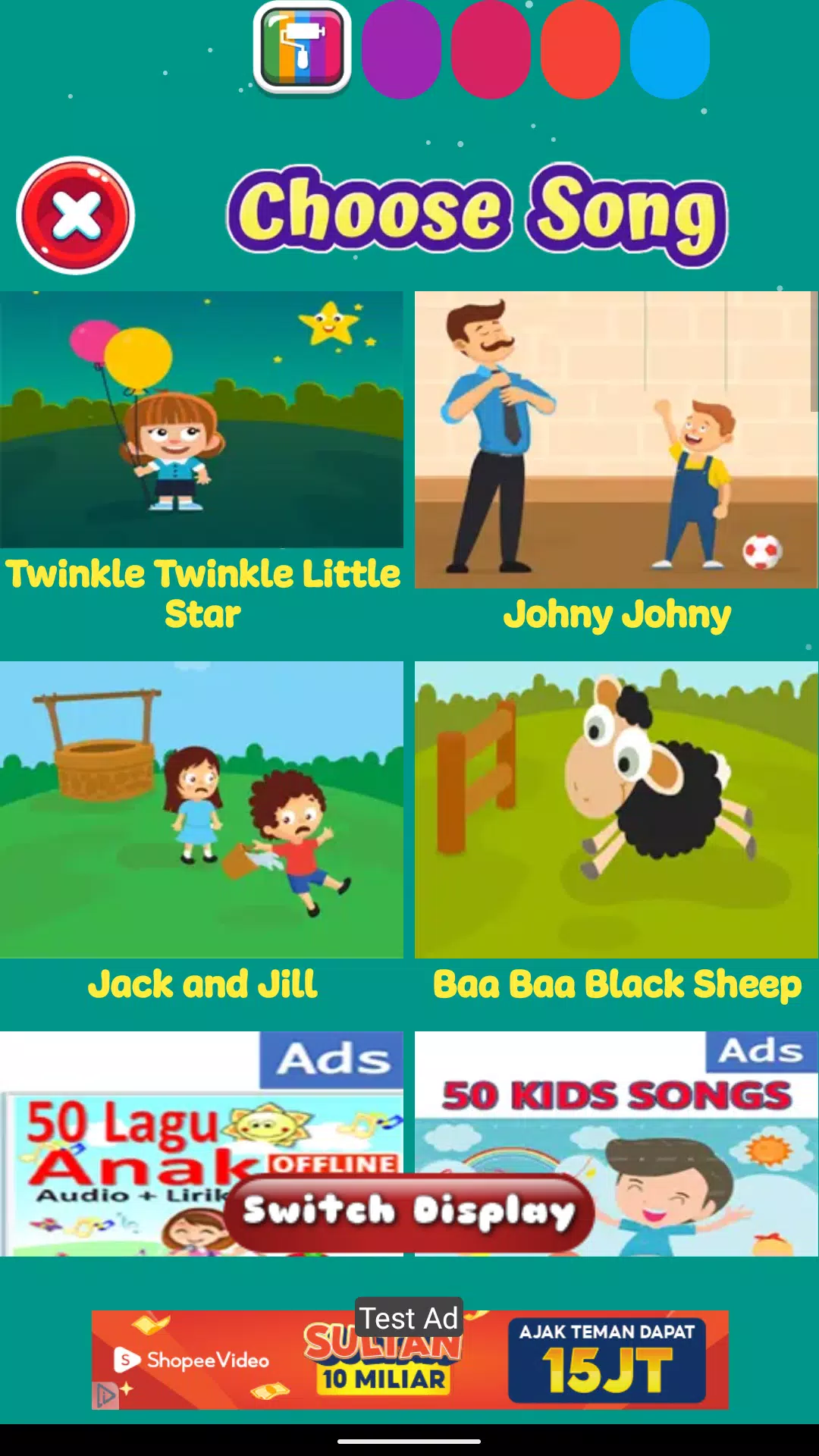 Kids Songs Offline App Captura de pantalla 0