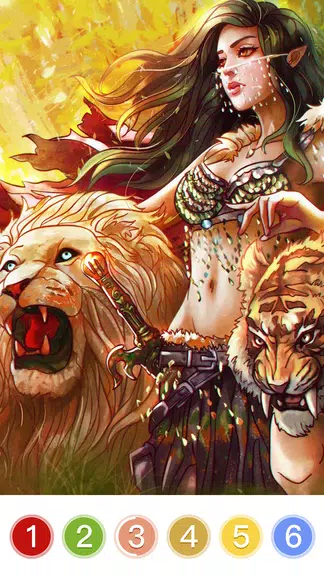 Fantasy Coloring Game, Paint by Number Offline スクリーンショット 3