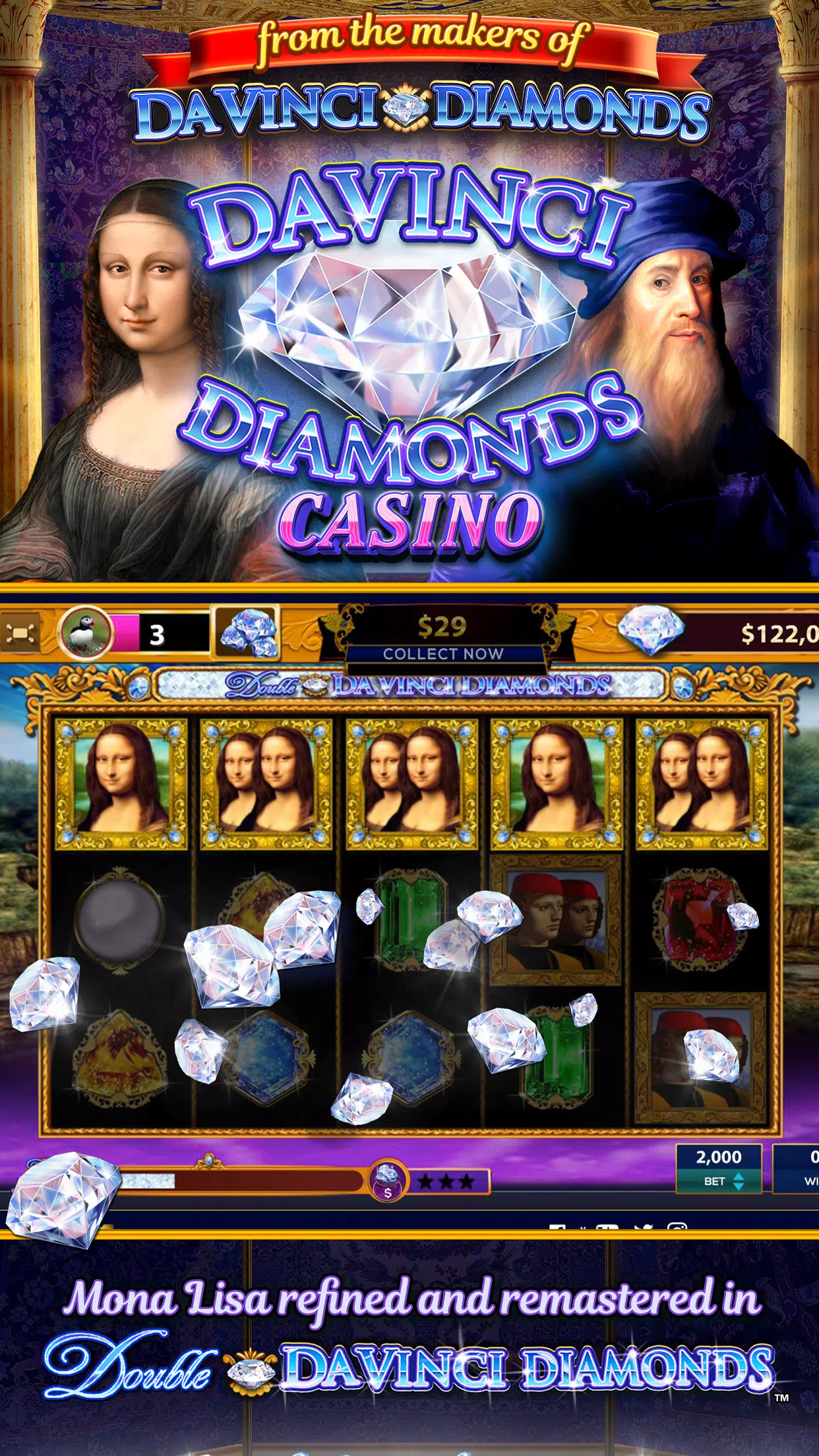 Da Vinci Diamonds Casino Captura de tela 0