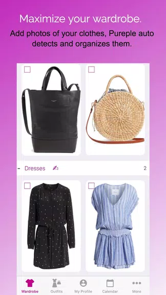 Pureple Outfit Planner Captura de pantalla 0