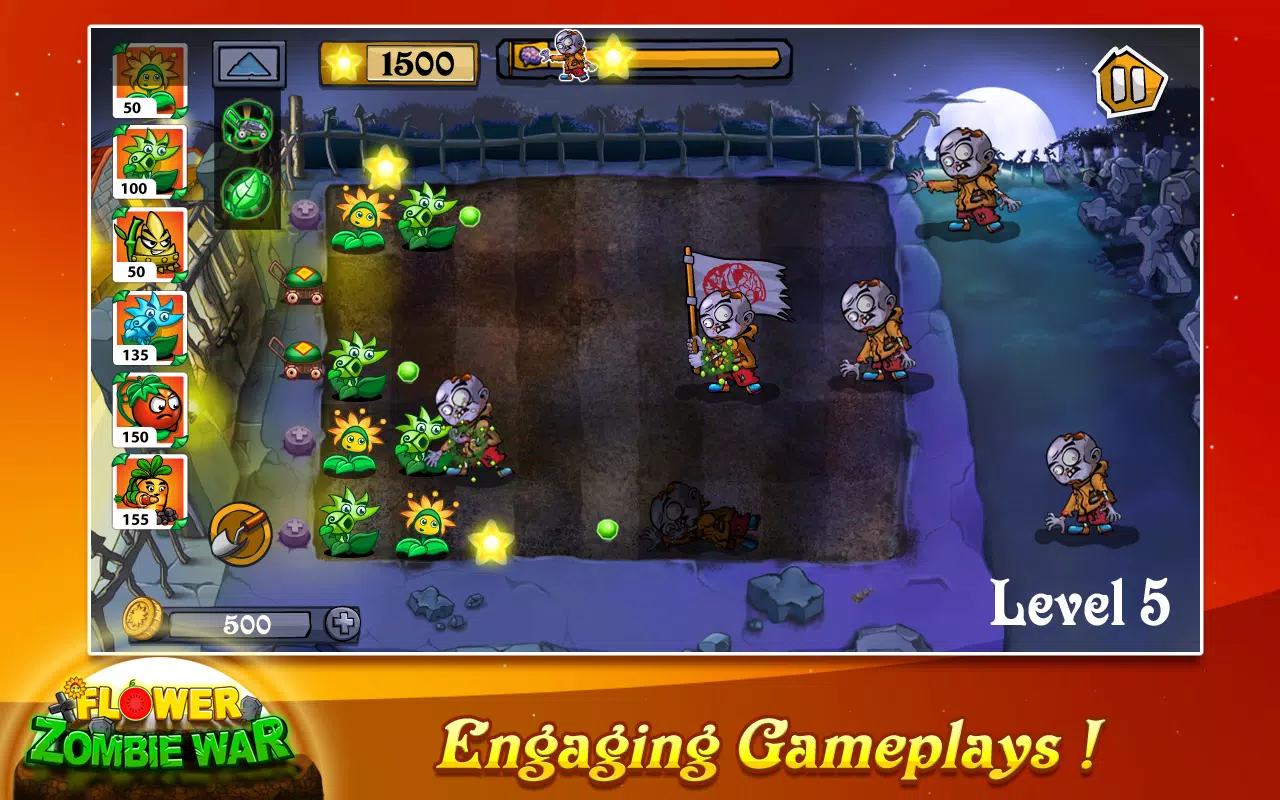 Flower Zombie War 스크린샷 1