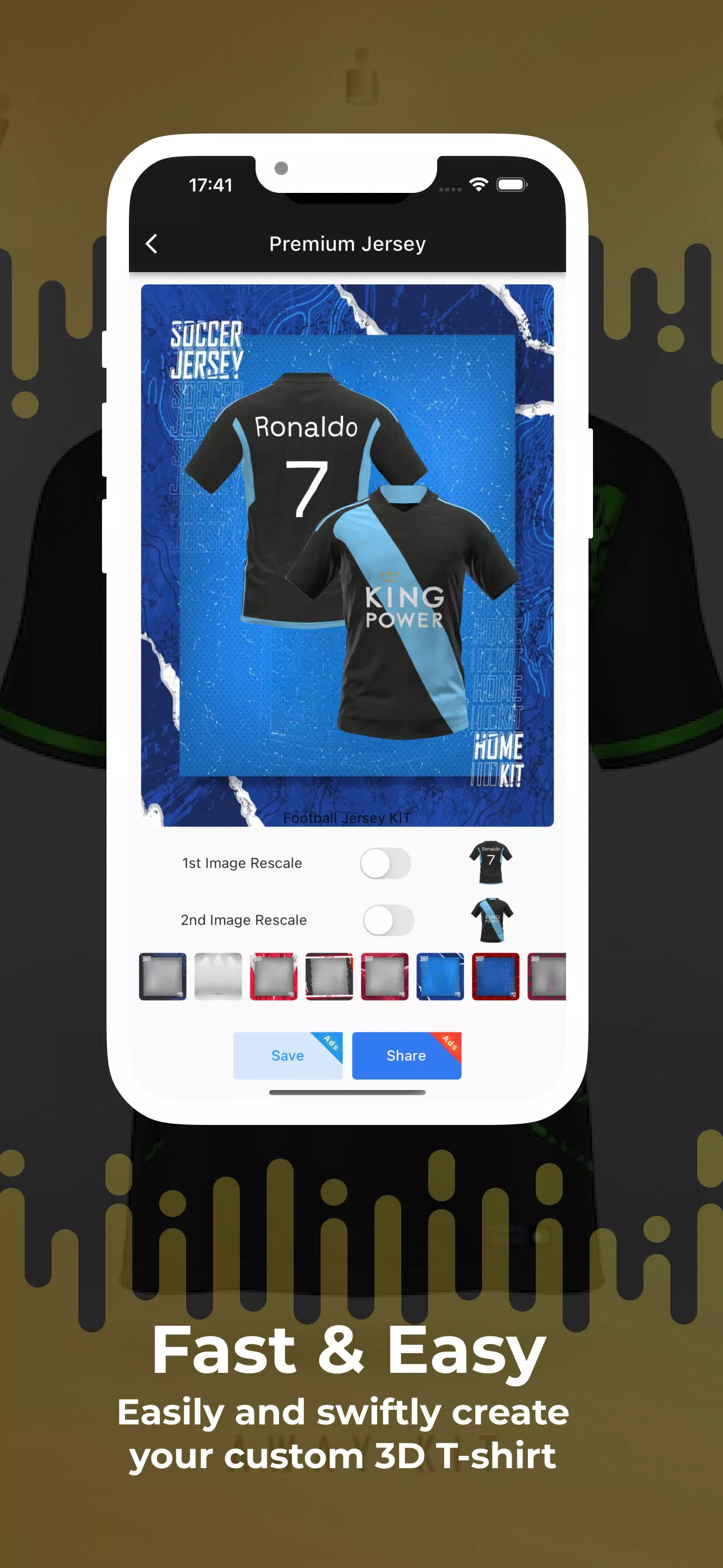 Football Jersey Kit Creator Tangkapan skrin 1