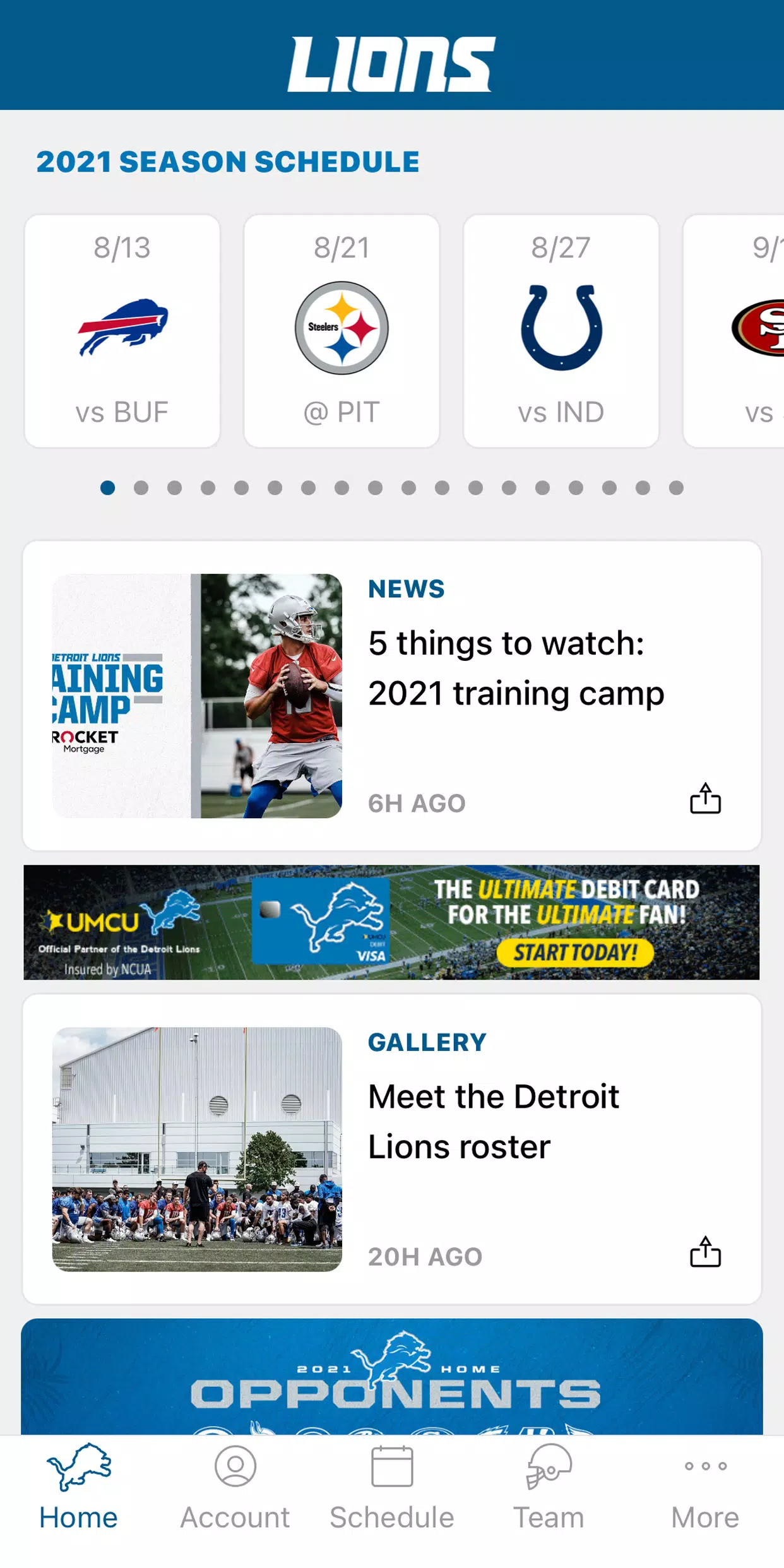 Detroit Lions Mobile Captura de pantalla 1