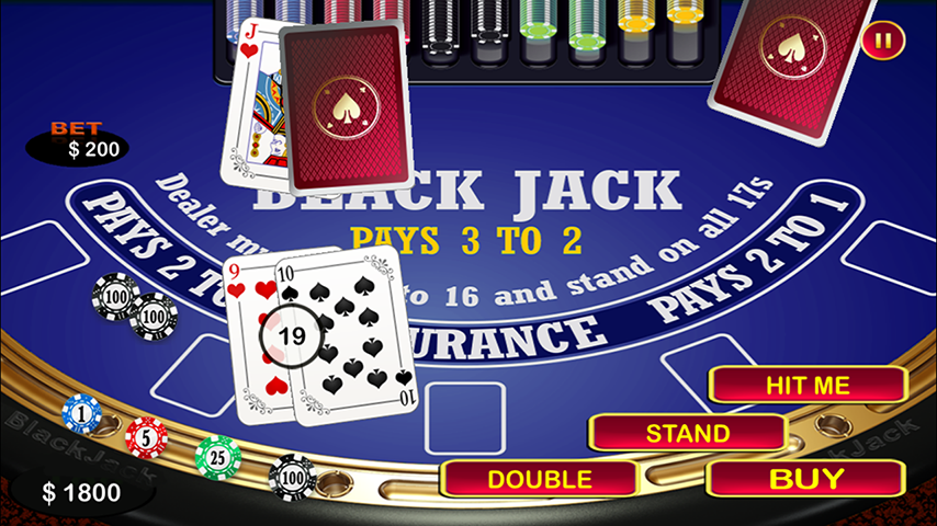 Blackjack 21 Black Jack Table Captura de tela 0