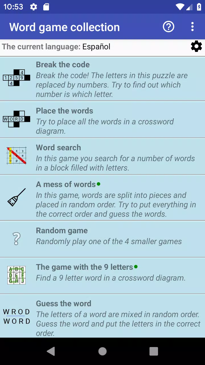 WGC Word Game Collection 螢幕截圖 0