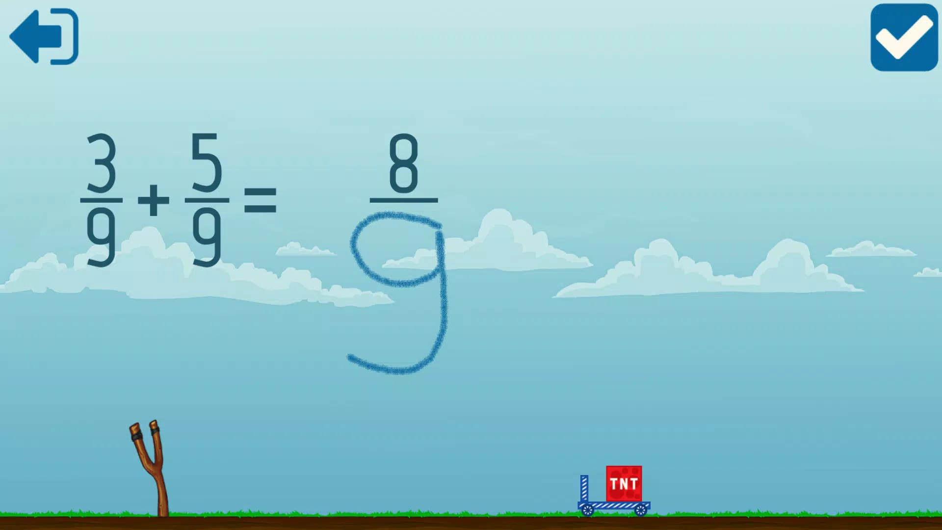 Adding Fractions Math Game Captura de pantalla 3