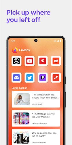 Firefox 瀏覽器：高速、隱私和安全兼備的瀏覽器 螢幕截圖 2
