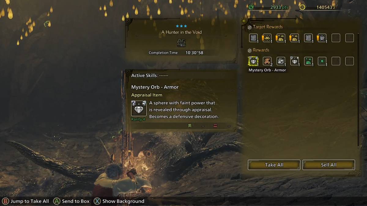 Um caçador na situação de Vazio.