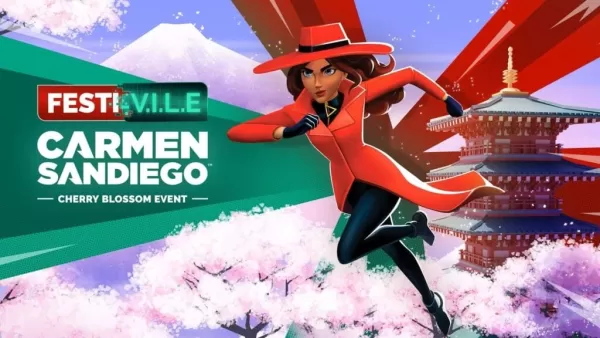 Carmen Sandiego viert 40e verjaardag op het Japanse Cherry Blossom Festival