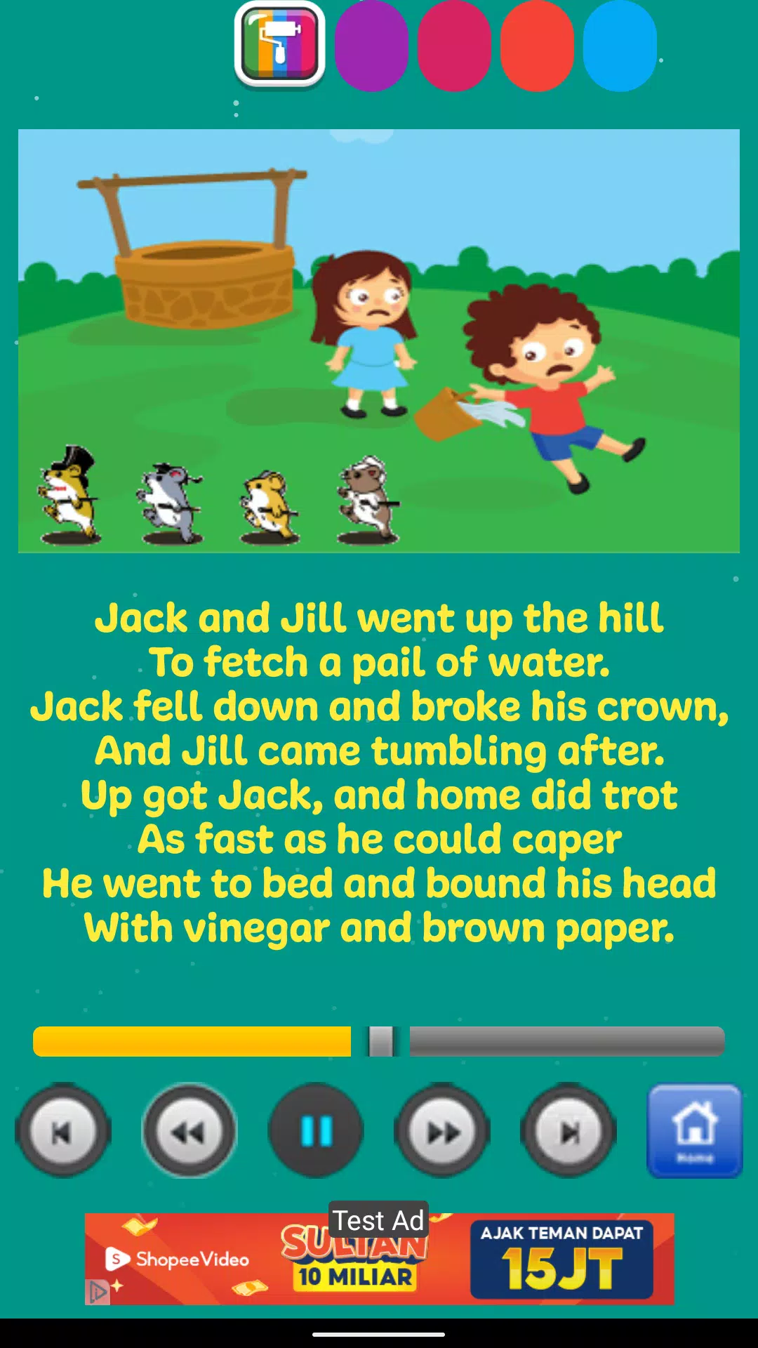 Kids Songs Offline App Captura de pantalla 1