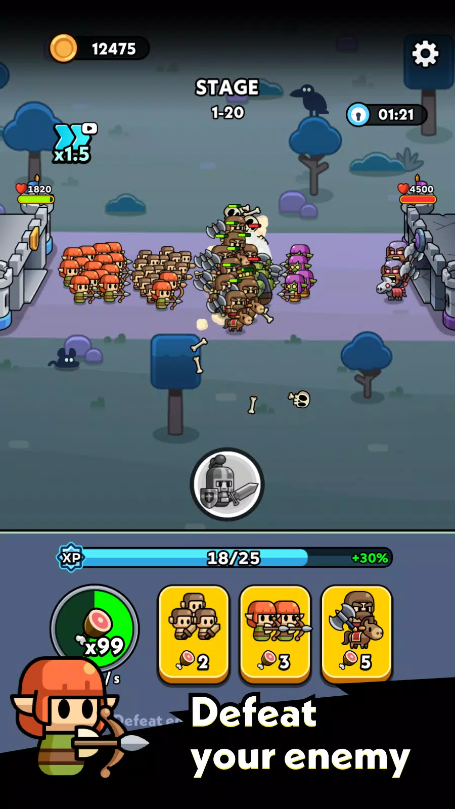 Tiny Warriors Go! স্ক্রিনশট 1