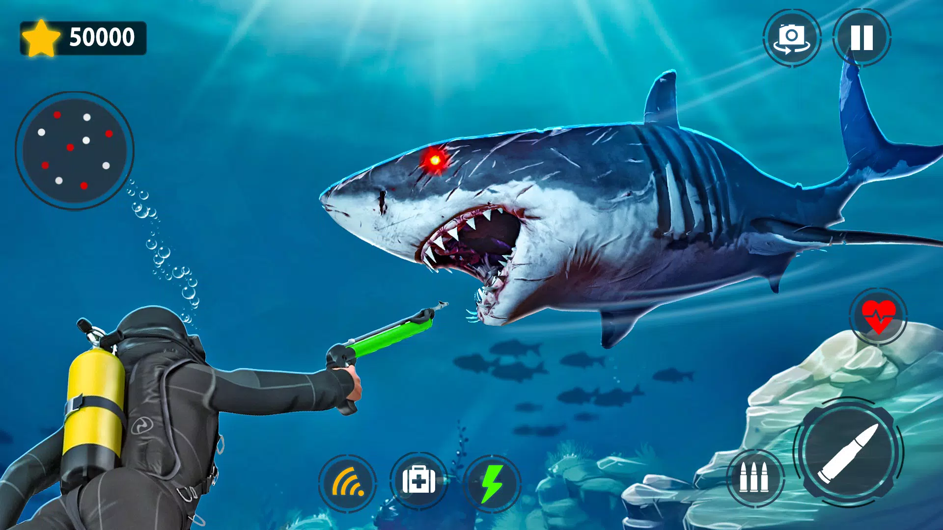 Shark Games & Fish Hunting Captura de pantalla 1