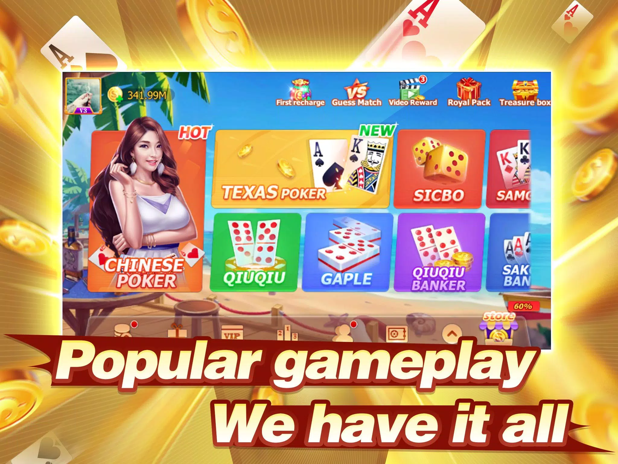 Capsa susun (Capsun) - Chinese Poker 스크린샷 2