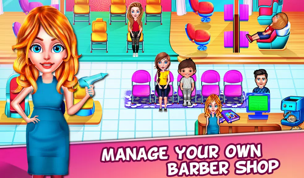 Barber Shop - Simulator Games 螢幕截圖 1