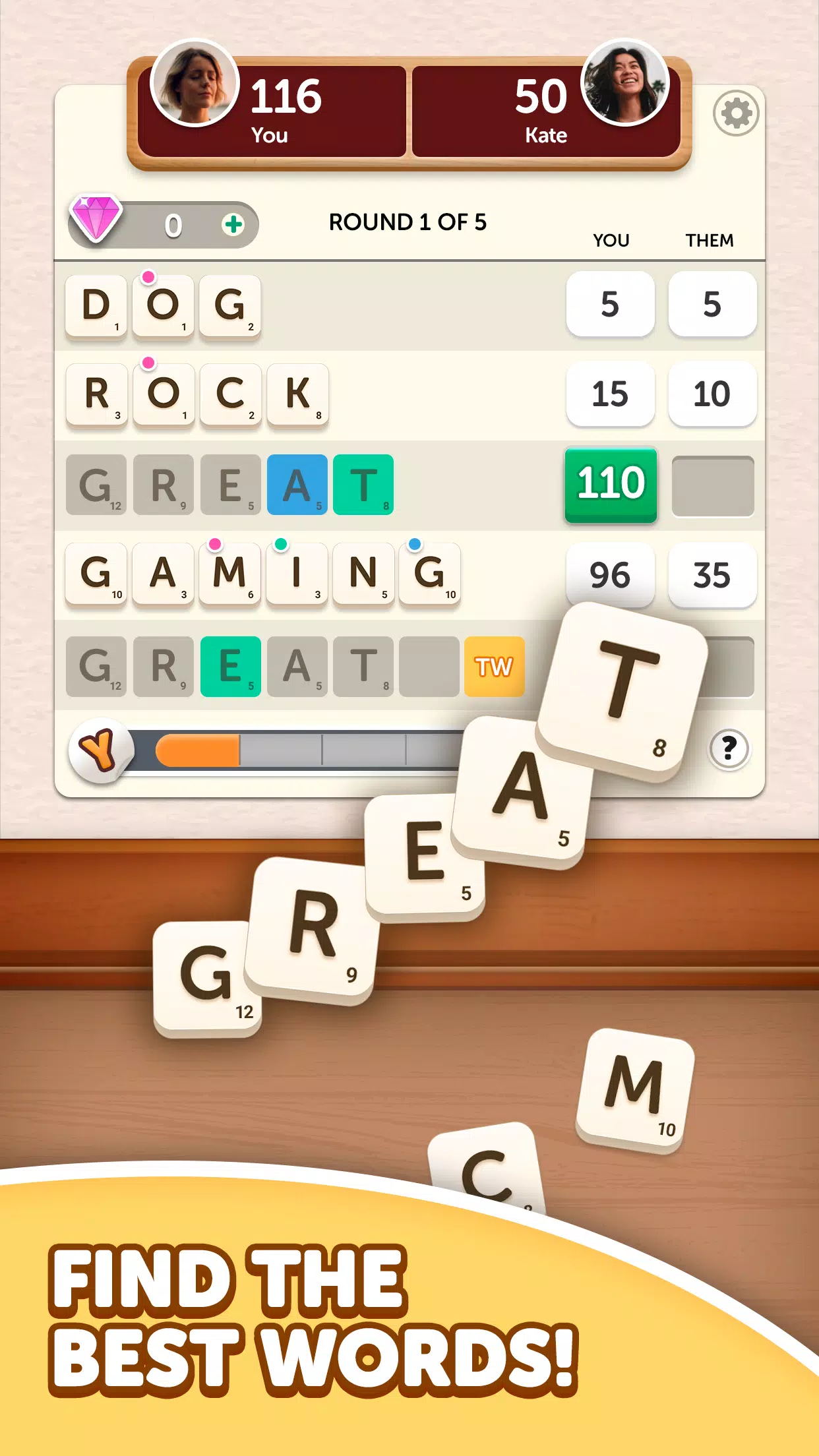 Word Yatzy - Fun Word Puzzler 螢幕截圖 0