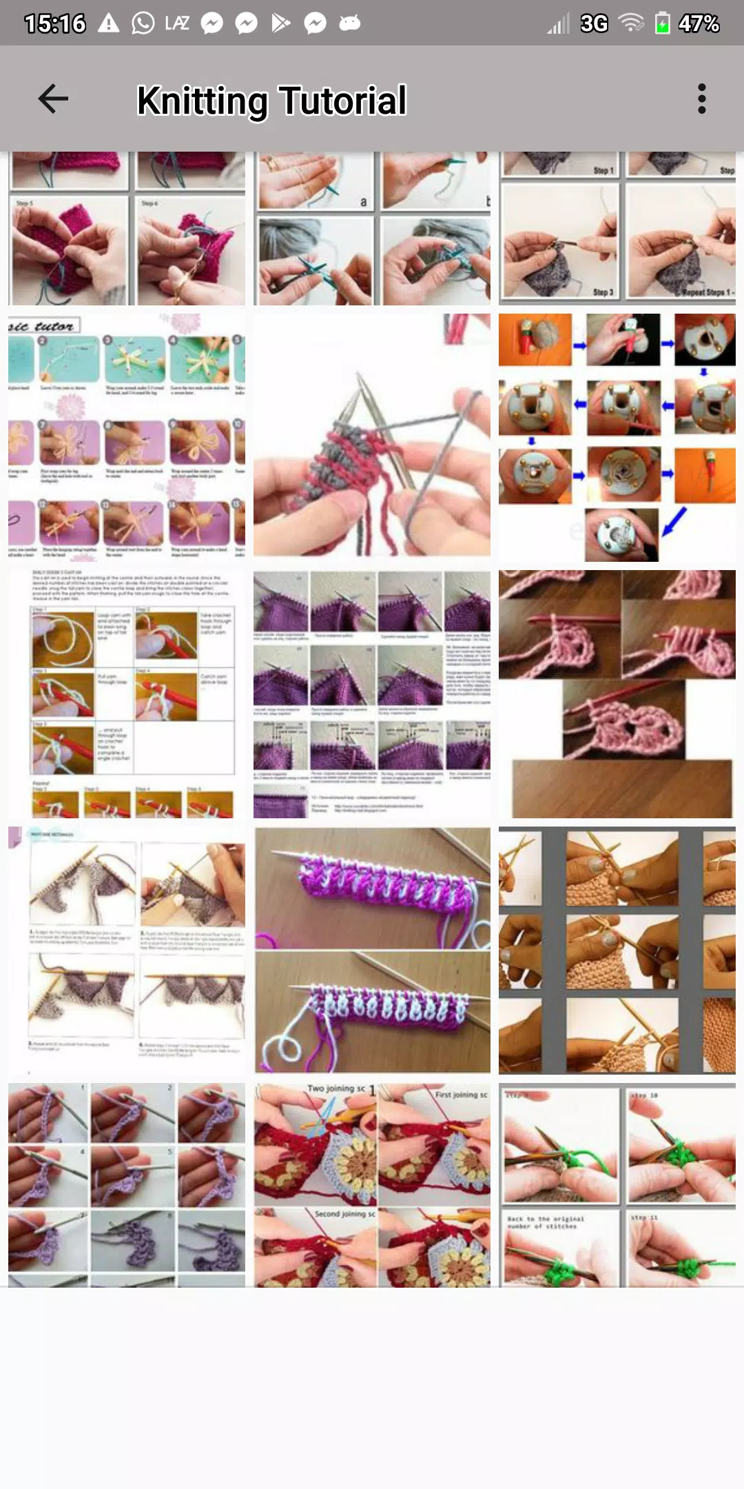 Knitting Tutorial Ekran Görüntüsü 3