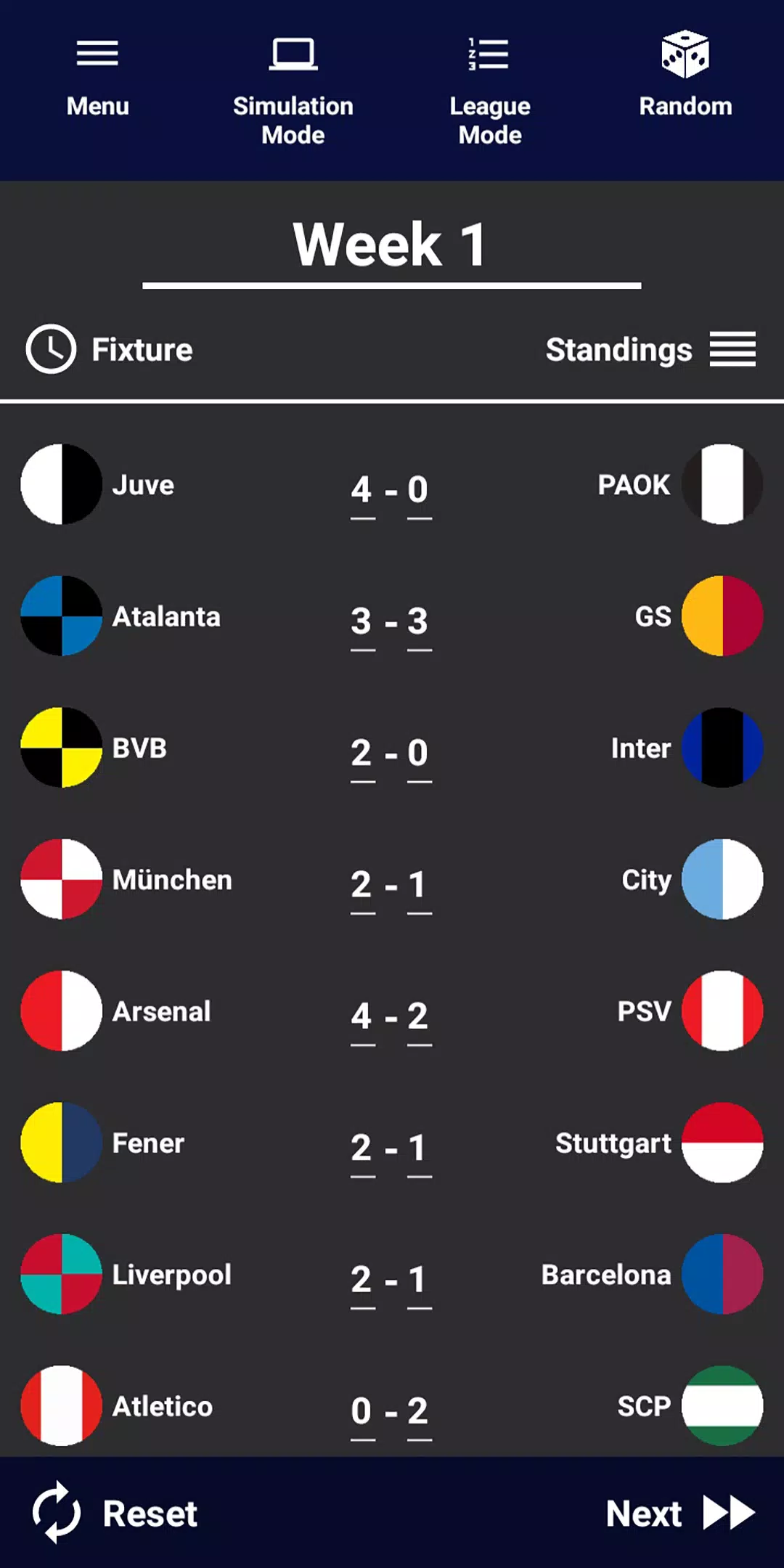 German League Simulator Game应用截图第3张