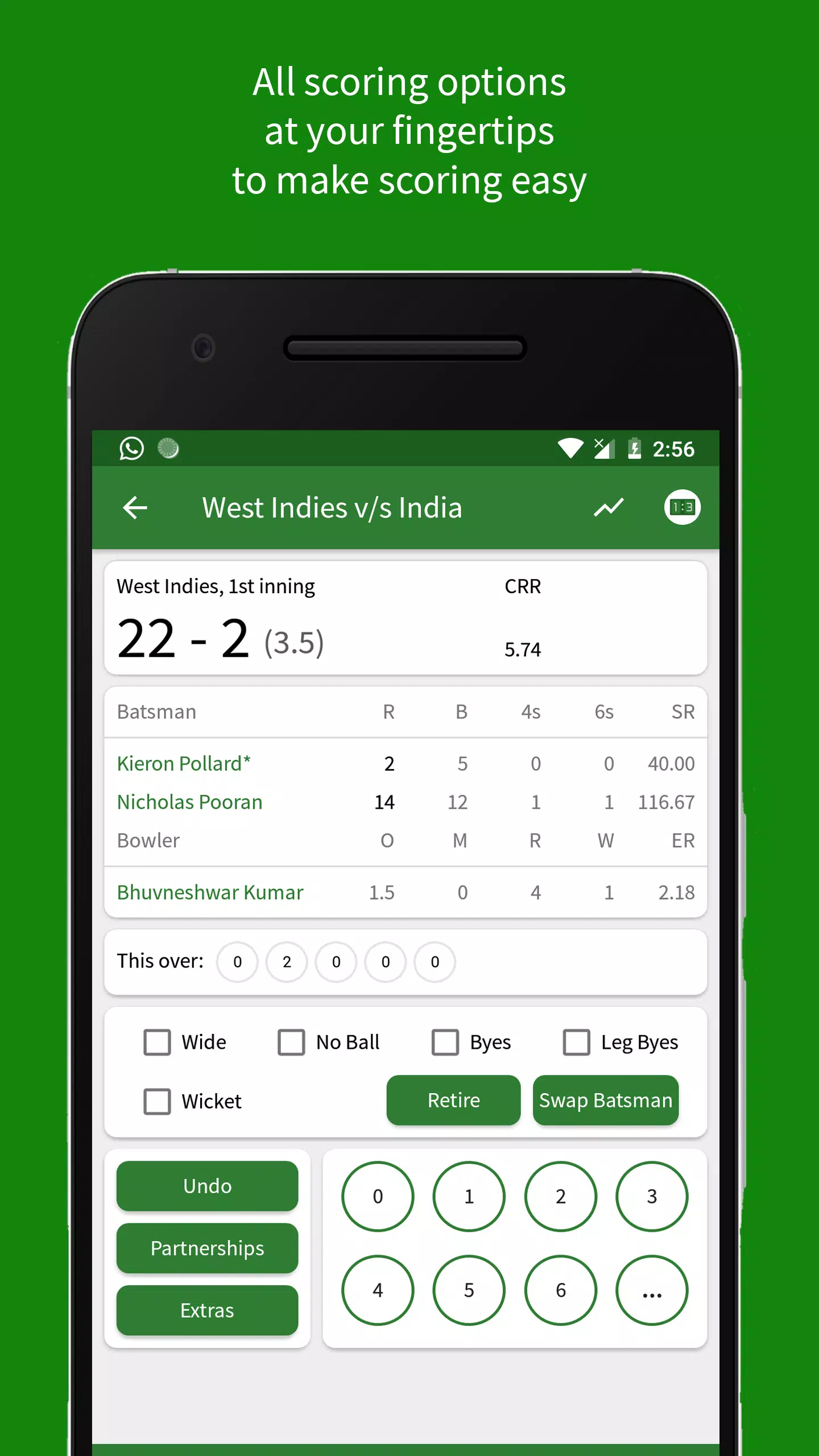 Cricket Scorer স্ক্রিনশট 1