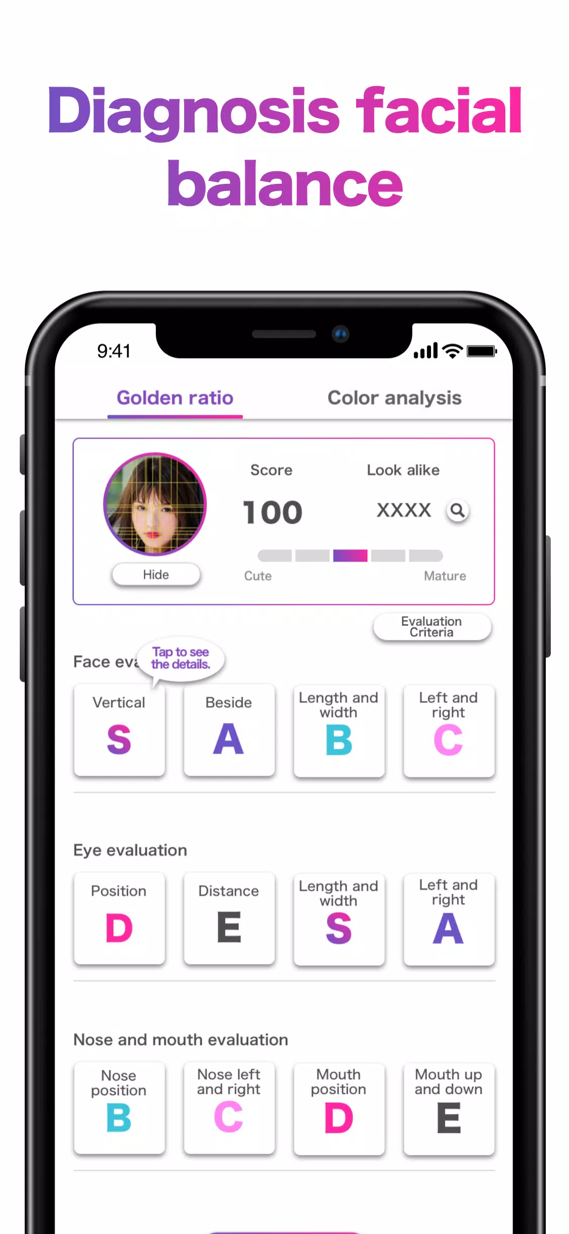 Face Shape & Color Analysis Ảnh chụp màn hình 0