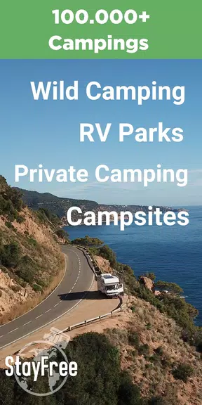 StayFree Vanlife Camping Sites 스크린샷 0